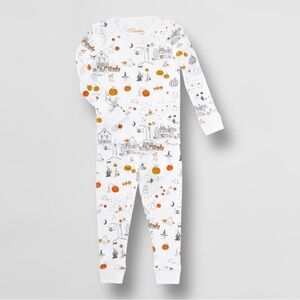 Petidoux Trick or Treat Town Organic Pima Cotton Halloween Pajama PJ Set